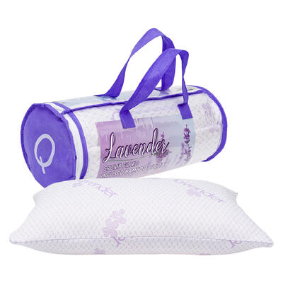 wholesale Lavender Bamboo Memory Foam Pillow- Queen