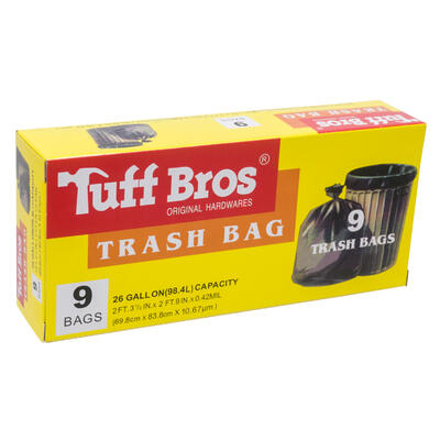 9ct Tuff Bros Trash Bag- 26gal
