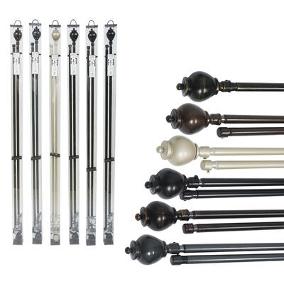 wholesale Double Pawn Curtain Rod- 84-120"- 6 Assortments