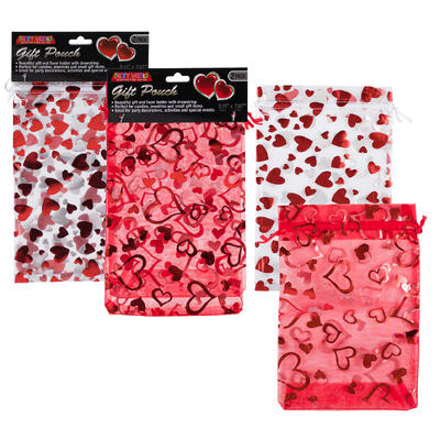 wholesale 2pc Valentine's Day Gift Pouch Set- 8"
