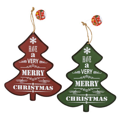 wholesale Party World Seasons Greetings Christmas Tree Wall Decor, 13", Assorted Colors