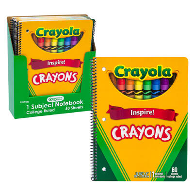 wholesale Crayola College Ruled 1 Subject Notebook - 60 Sheets