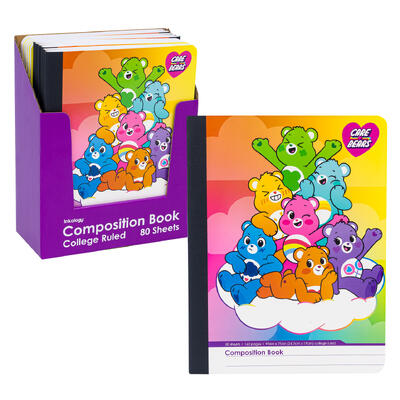 wholesale Care Bears College Ruled Composition Book - 80 Sheets