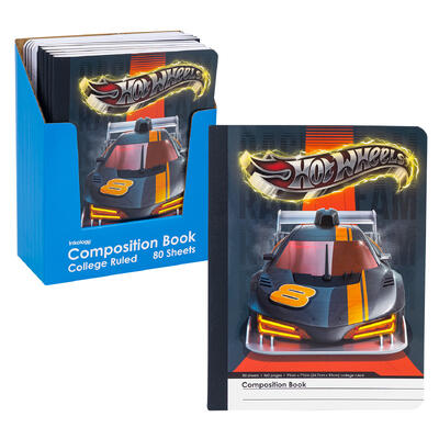 wholesale Hot Wheels College Ruled Composition Book - 80 Sheets