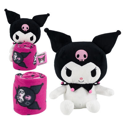 wholesale HELLO KITTY & FRIENDS KUROMI HUGGER & THROW SET - 2PCS