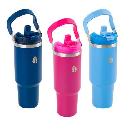 wholesale Hydrox Tumbler with Straw, 40oz, Stainless Steel, 3 Assorted colors