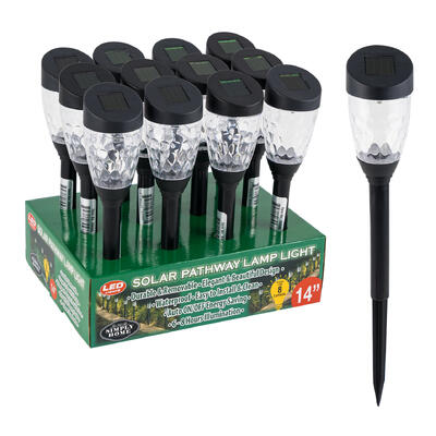 wholesale Simply Home Solar Pathway Lamp Light LED - 14" Waterproof and Energy Saving
