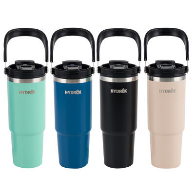 Hydrox Stainless Steel Vacuum Tumbler with Handle - 30oz - 4 Assorted Colors