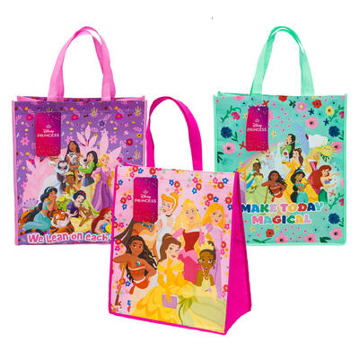 wholesale Disney Princess Reusable Tote Bags, 16 in, Assorted Colors