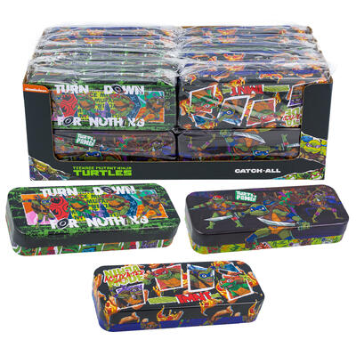 wholesale Teenage Mutant Ninja Turtles Tin Pencil Case 8.5", Assorted