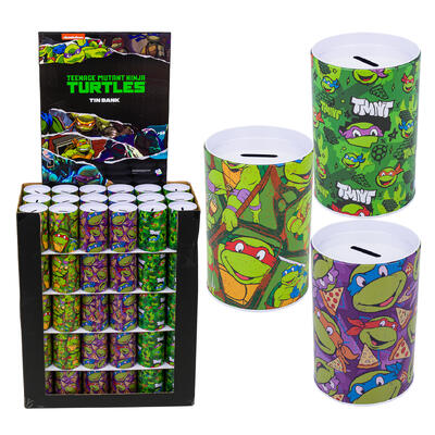 wholesale Teenage Mutant Ninja Turtles Tin Savings Bank, Assorted