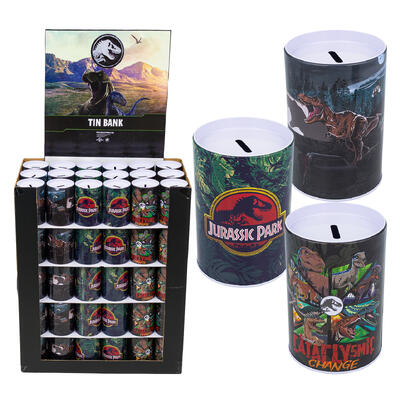 wholesale Jurassic Park Tin Savings Bank, Assorted