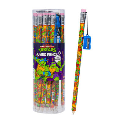 wholesale Teenage Mutant Ninja Turtles Jumbo Pencil with Sharpener, 12 Pieces
