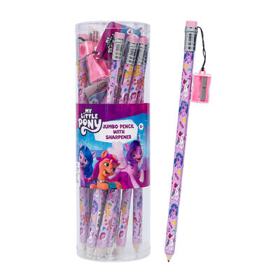 wholesale My Little Pony Jumbo Pencil with Sharpener, 12 Pieces