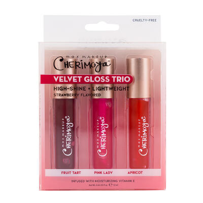 LIP GLOSS,3pk VELVET STRAWBERR