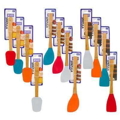 wholesale Cooking Basics Silicone Spatula, 12.7 in, Assorted