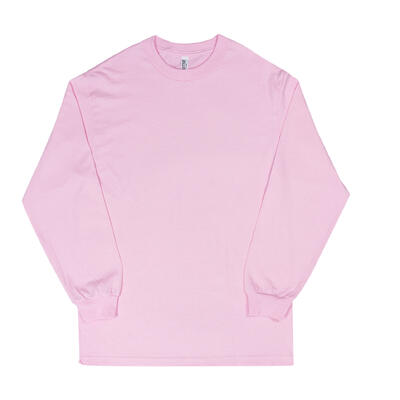 wholesale Alstyle Classic Medium Cotton Long Sleeve T-Shirt - Pink