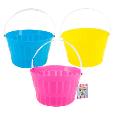 wholesale Party World Easter Bucket 8 x 5.5 in - Assorted Colors