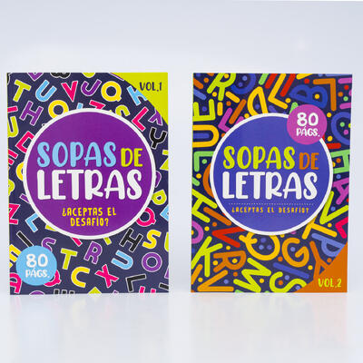 wholesale Spanish Brain Teasers Word Puzzle Book, 80pg, Assorted