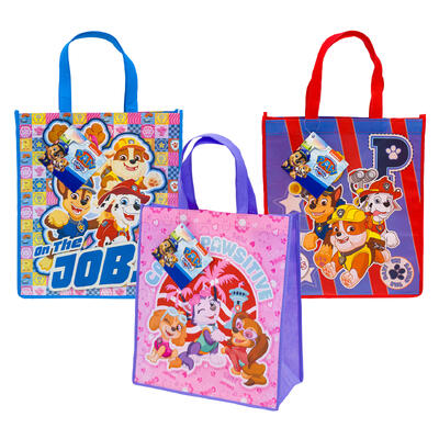 wholesale Paw Patrol Reusable Tote Bags, 16 in, Assorted Colors